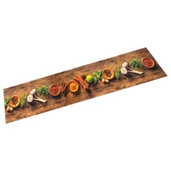 Tapis de cuisine lavable impression d'épices 60x180 cm velours 560073560073
