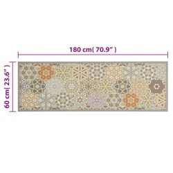 Tapis de cuisine lavable impression pastel hexagonale 60x180 cm 560077560077