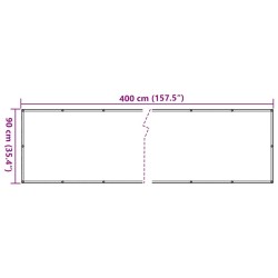 Écran d'intimité de balcon blanc 400x90 cm PVC 560082560082