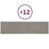 Tête de lit murale 12 pcs Gris clair 60 x 15 cm Velours 560087560087