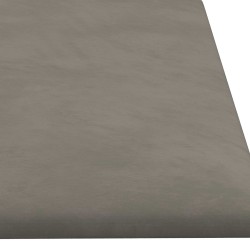 Tête de lit murale 12 pcs Gris clair 60 x 15 cm Velours 560087560087