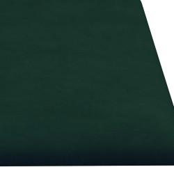 Tête de lit murale 12 pcs Vert foncé 60 x 15 cm Velours 560088560088