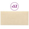 Tête de lit murale 12 pcs Crème 60 x 30 cm tissu 560092560092