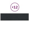 Tête de lit murale 12 pcs Noir 60 x 15 cm Velours 560093560093