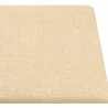 Tête de lit murale 12 pcs Crème 90 x 15 cm tissu 560095560095