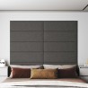 Tête de lit murale 12 pcs Gris foncé 90 x 30 cm tissu 560096560096