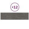 Tête de lit murale 12 pcs Gris foncé 60 x 15 cm Velours 560098560098