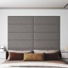 Tête de lit murale 12 pcs Gris clair 90 x 30 cm tissu 560100560100