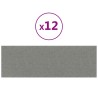 Tête de lit murale 12 pcs Gris clair 90 x 30 cm tissu 560100560100