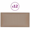 Tête de lit murale 12 pcs Cappuccino 60 x 30 cm tissu 560101560101