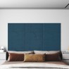 Tête de lit murale 12 pcs Bleu 60 x 30 cm Velours 560106560106