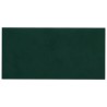 Tête de lit murale 12 pcs Vert foncé 60 x 30 cm Velours 560110560110