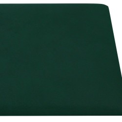 Tête de lit murale 12 pcs Vert foncé 60 x 30 cm Velours 560110560110