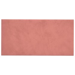 Tête de lit murale 12 pcs Rose 60 x 30 cm Velours 560111560111