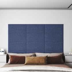 Tête de lit murale 12 pcs Bleu 60 x 30 cm tissu 560112560112