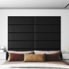 Tête de lit murale 12 pcs Noir 90 x 30 cm tissu 560113560113