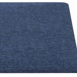 Tête de lit murale 12 pcs Bleu 30 x 15 cm tissu 560118560118