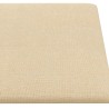 Tête de lit murale 12 pcs Crème 30 x 15 cm tissu 560119560119