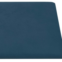 Tête de lit murale 12 pcs Bleu 30 x 15 cm Velours 560121560121
