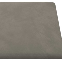 Tête de lit murale 12 pcs Gris clair 30 x 15 cm Velours 560124560124