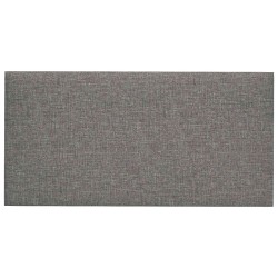 Tête de lit murale 12 pcs Gris clair 30 x 15 cm tissu 560128560128