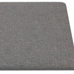 Tête de lit murale 12 pcs Gris clair 30 x 15 cm tissu 560128560128
