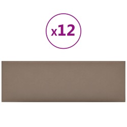 Tête de lit murale 12 pcs Cappuccino 90 x 30 cm tissu 560132560132