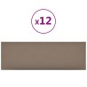 Tête de lit murale 12 pcs Cappuccino 90 x 30 cm tissu 560132560132