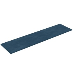 Tête de lit murale 12 pcs Bleu 60 x 15 cm Velours 560133560133