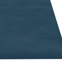 Tête de lit murale 12 pcs Bleu 60 x 15 cm Velours 560133560133
