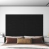 Tête de lit murale 12 pcs Noir 90 x 15 cm Velours 560135560135