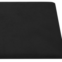 Tête de lit murale 12 pcs Noir 90 x 15 cm Velours 560135560135