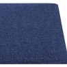 Tête de lit murale 12 pcs Bleu 90 x 15 cm tissu 560136560136