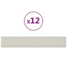 Tête de lit murale 12 pcs Crème 90 x 15 cm Velours 560142560142