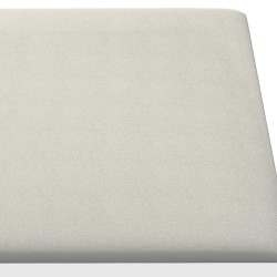 Tête de lit murale 12 pcs Crème 90 x 15 cm Velours 560142560142