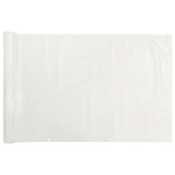 Écran d'intimité de balcon blanc 300x75 cm PVC 560144560144