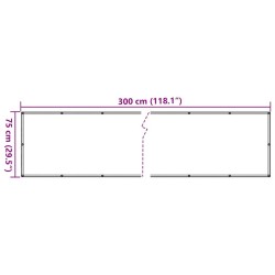Écran d'intimité de balcon blanc 300x75 cm PVC 560144560144
