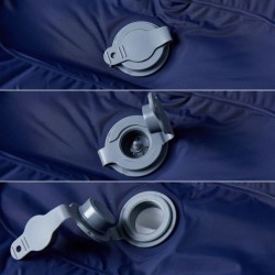 Matelas de camping autogonflant oreiller 1 personne bleu marine 560148560148