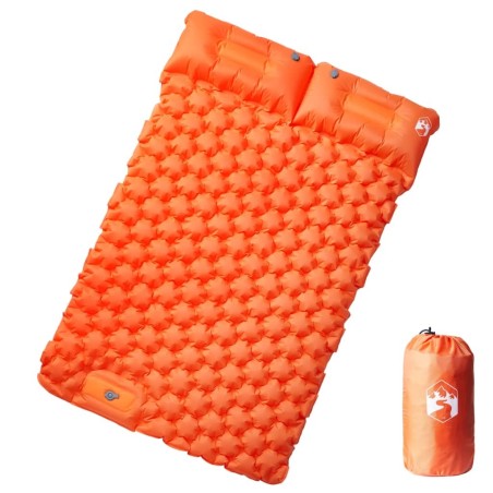 Matelas de camping autogonflant et oreillers 2 personnes orange 560149560149