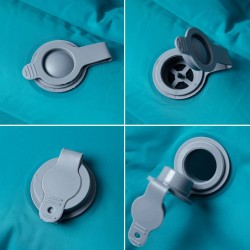 Matelas de camping autogonflant avec oreillers 2 personnes bleu 560150560150