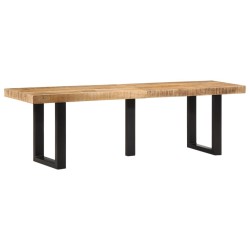 Banc 160 cm bois de manguier brut massif et acier 560152560152