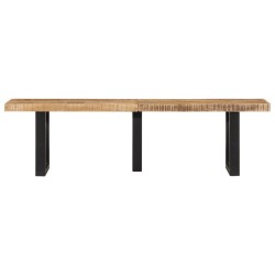 Banc 160 cm bois de manguier brut massif et acier 560152560152