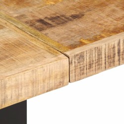 Banc 160 cm bois de manguier brut massif et acier 560152560152