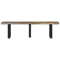 Banc 160 cm bois de récupération massif et acier 560153560153
