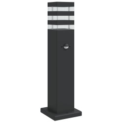 Lampadaire d'extérieur avec capteur noir 50 cm aluminium 560154560154