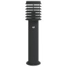Lampadaire d'extérieur avec capteur noir 60 cm acier inoxydable 560158560158