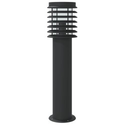 Lampadaire d'extérieur avec capteur noir 60 cm acier inoxydable 560158560158