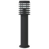 Lampadaire d'extérieur avec capteur noir 60 cm acier inoxydable 560158560158