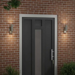 Applique Murale Extérieure 2 pcs Argenté 7 x 10 x 22 cm 560164560164