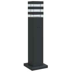 Lampadaire d'extérieur avec sortie noir 50 cm aluminium 560171560171